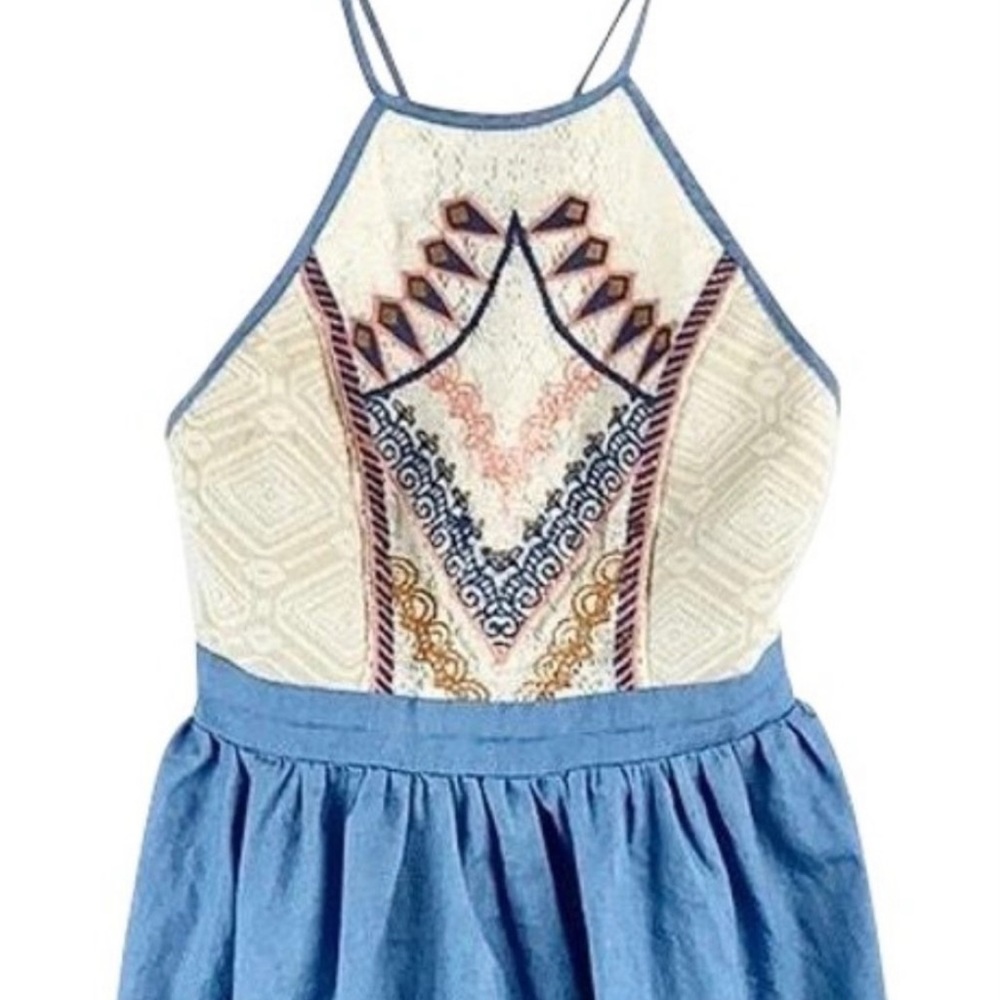 Flying tomato halter style embroidered dress